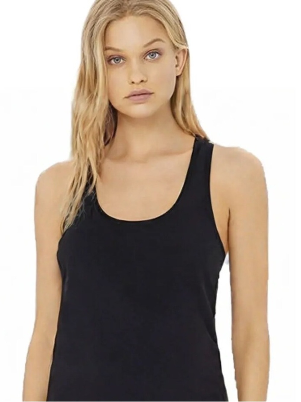 Black Women's Racerback Tank Top - Classic Scoop Neck
